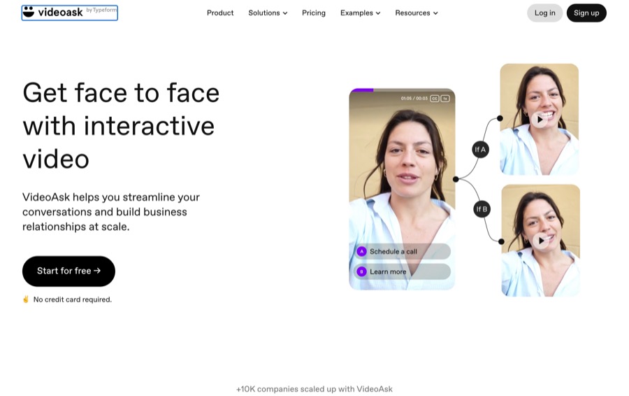VideoAsk video recruiting tool homepage